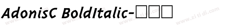 AdonisC BoldItalic字体转换